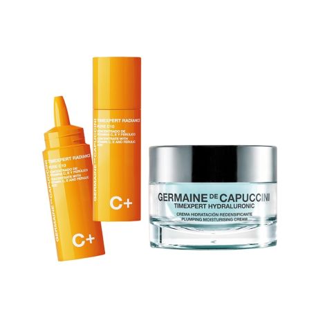 Germaine De Capuccini Набор My Antioxidant Routine TE Radiance C+ Эмульсия Pure C10 антиоксидантная концентр. амп. 2х15мл/ Гель-крем Soft для жирн. и комб. кожи 50мл №2