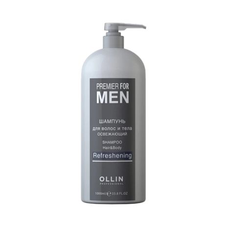 Оллин освежающий шампунь для мужчин для волос и тела 1000мл